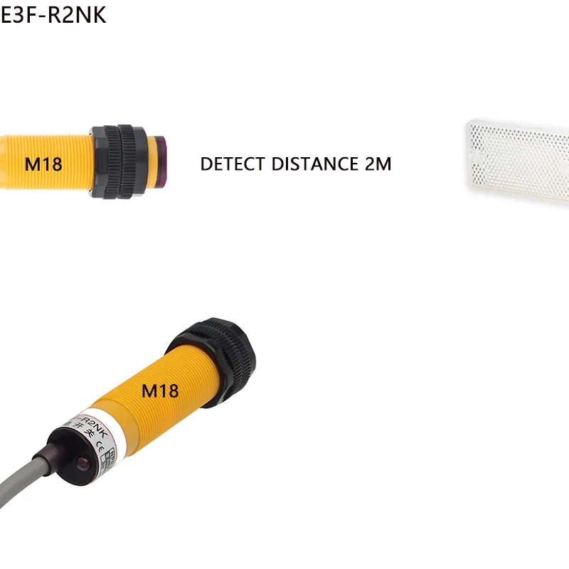 Фотоэлектрический рефлекторный переключатель E3F-R2NK с отражателем расстояние