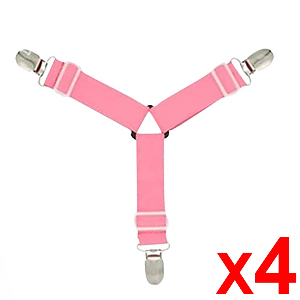 Pink 4 шт./компл. Кровать Зажим для листов простыня застежка ремня матрас Эластичный Нескользящий зажим Одеяло вышлите ваш заказ прямо к этому поставщику домашний текстиль организовать гаджеты - Цвет: Pink