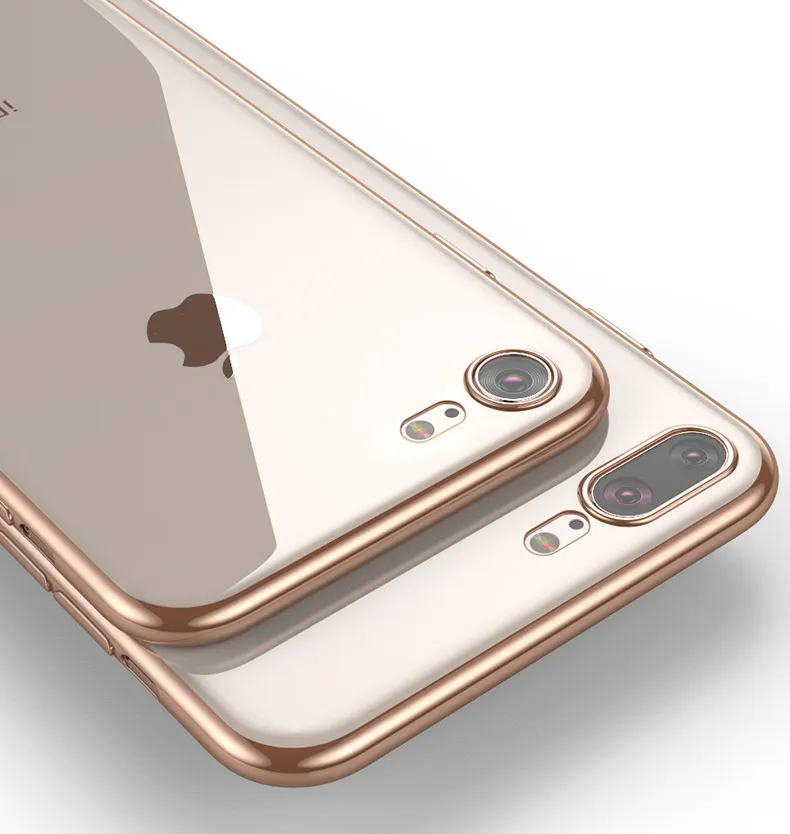 Роскошный чехол для iPhone XS MAX XR X 8 Plus 6 6S 7 ультратонкий прозрачный резиновый из ТПУ