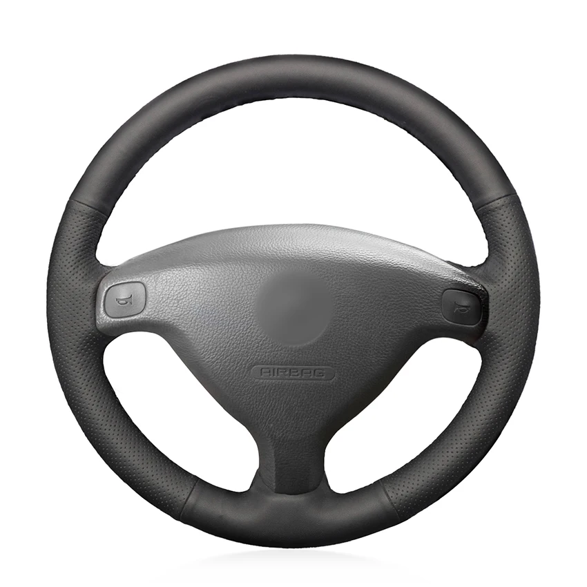 

Hand Sew Black Genuine Leather Car Steering Wheel Cover for Opel Astra (G) 1998-2004 Zafira (A) 1999-2005 Agila (A) 2000-2004