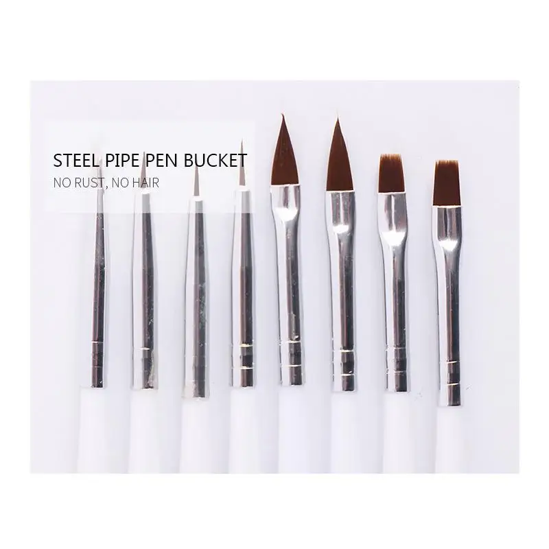 

Кисти для ногтей, 8 шт./компл., с рисунком зебры, Белый УФ-гель, полоса, цветок, рисунок, резьба, рисунок, карандаш для маникюра, инструменты