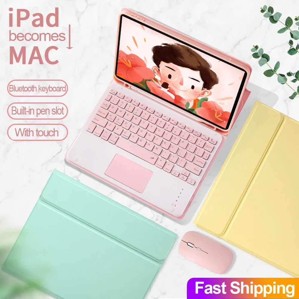 Тачпад клавиатура для iPad чехол Pro 9 7 10 5 11 Air 2 3 4 2017 2018 2019 2020 ipad го 8 6 поколения крышка