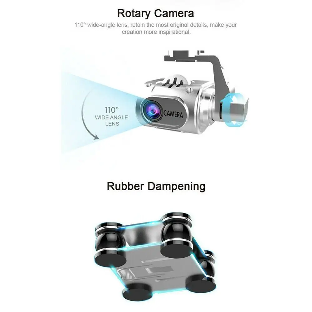 Сверхбольшой Дрон HD аэрофотосъемки WIFI FPV с широким углом RC самолет Дроны для