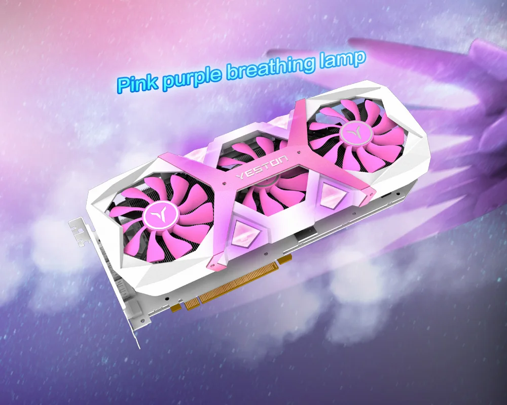 RX 5700 XT GPU 8 Гб GDDR6 256bit платье магнат розовый супер Эволюция 7 нм игровая графика Настольный ПК видео видеокарта PCI-E 3,0