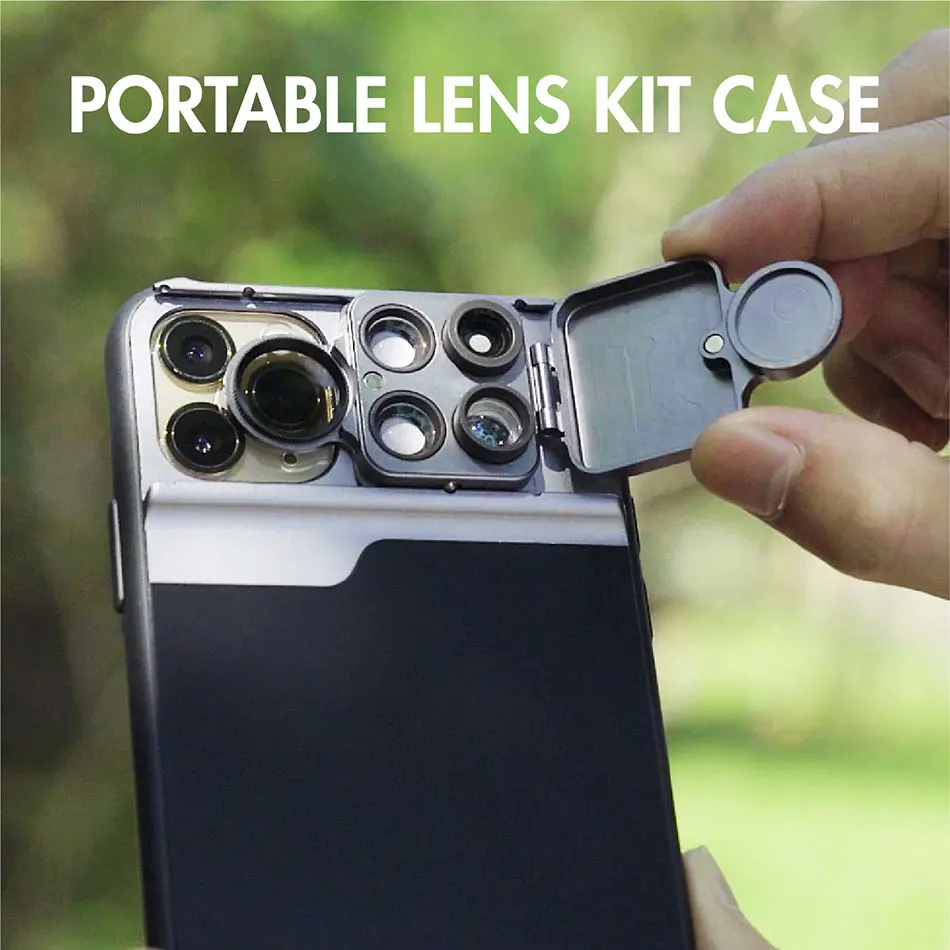 Функциональный чехол для телефона с объективом 5 в 1 iPhone 11/ 11Pro/ 11Pro Max 10/20X Macro 180