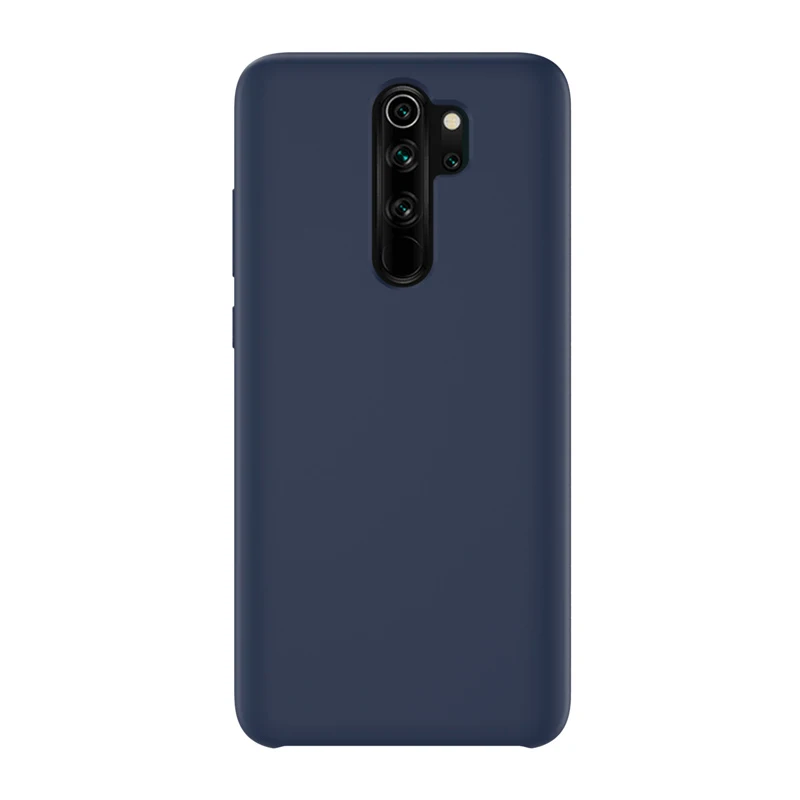 Темно-синий Для Redmi Note 8 Pro Чехол Мягкий Жидкий силиконовый чехол для XIAOMI Redmi 7A 6A Note 5 6 7 8 Pro глобальная версия Полный Чехол для задней панели - Цвет: Темно-синий
