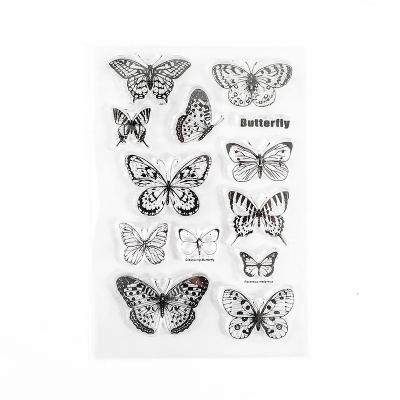 

Digital English Plant Flower Silicone stamp rubber stamp hand account DIY journal decorator scrapbook postmark girl clear stamp