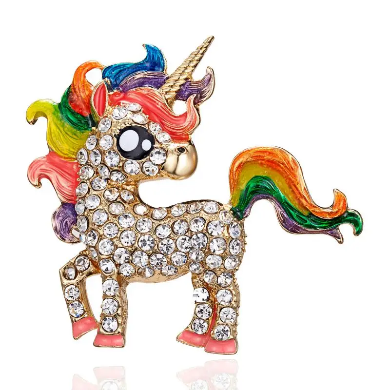 

Colorful Unicorn Horse Brooch Pin for Men Women Exquisite Sweater Brooch Jewelry