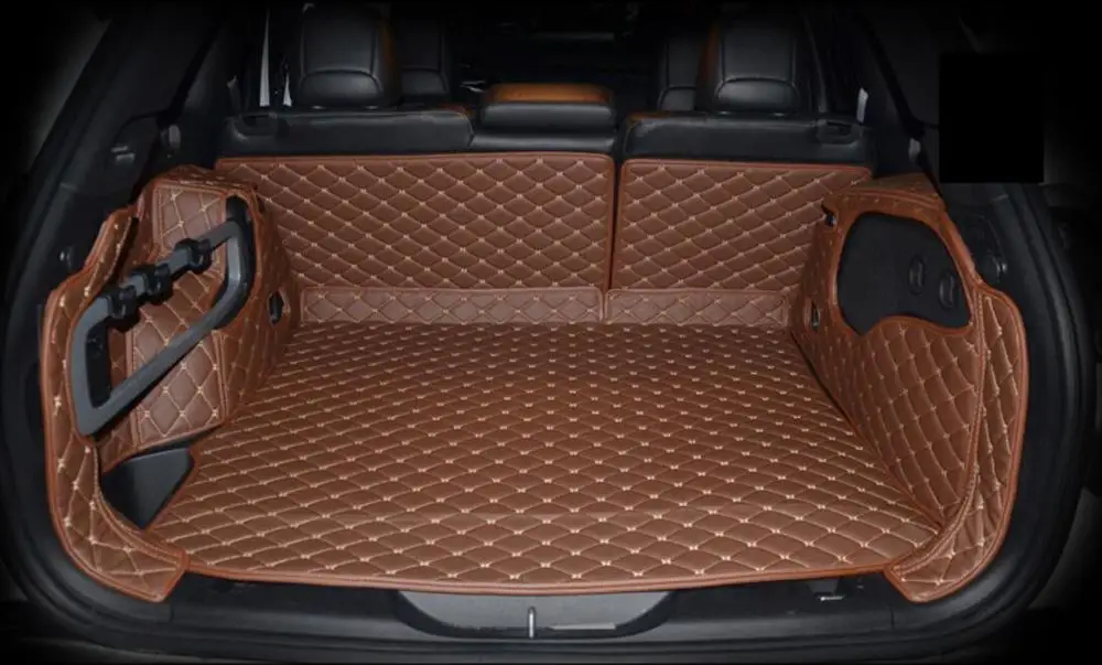 fiber leather car trunk mat for for jeep cherokee 2014 2015 2016 2017 2018 2019 car accessories