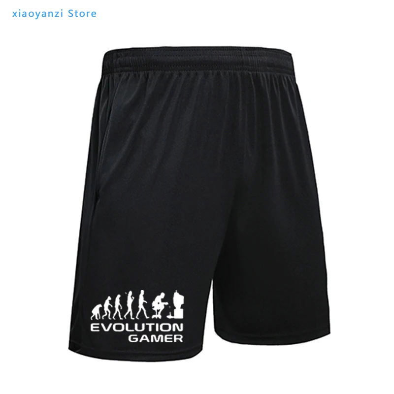 

Evolution Of A Gamer PC Geek leisure time running shorts Printed men women sports short pants Anime Funny Loose pants Plus Size