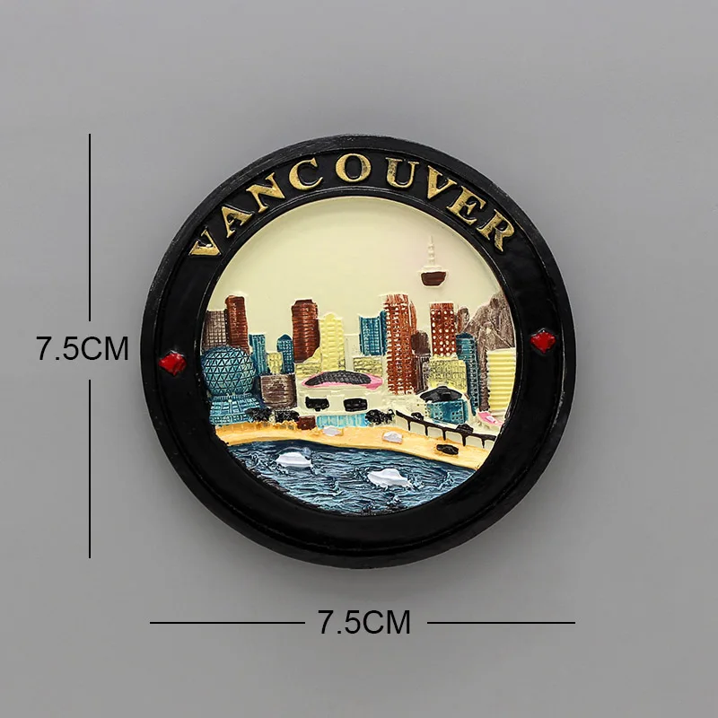 Наклейка на холодильник туристические сувениры со всего мира Канада Ванкувер