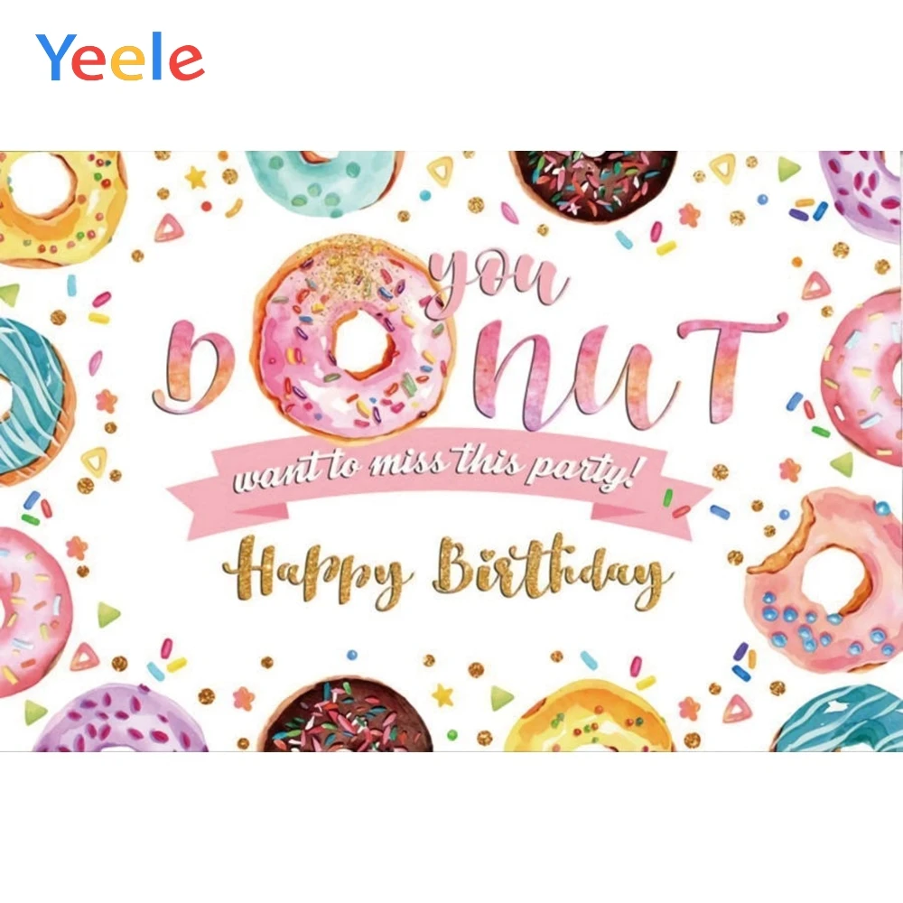 

Donuts Candy Cake Candy Chocolate Newborn Baby Shower Birthday Backdrop Custom Vinyl Photography Background For Photo Studio
