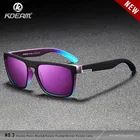 Мужские солнцезащитные очки KDEAM, пластиковые квадратные поляризационные затемненные очки, спортивные зеркальные очки с коробкой, UV400