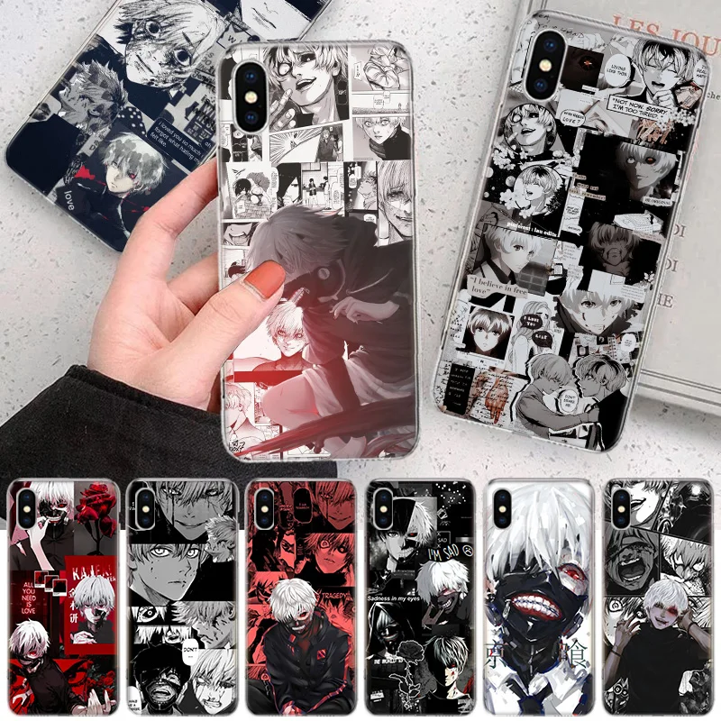 

Tokyo Ghoul Trendy Anime Kaneki Ken Phone Case For iPhone 14 11 12 13 Pro Max Xr X Xs Mini 8 7 Plus 6 6S SE 5S Soft Fundas Coque