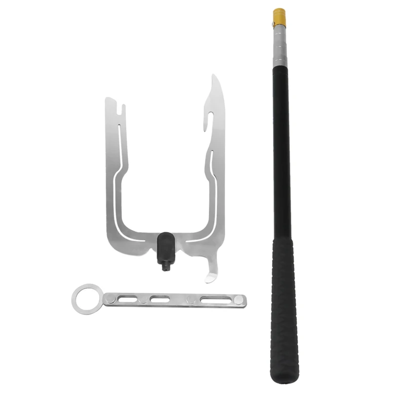 

Multifunctional Boat Hook, Metal U-Shaped Long-Distance Threader Telescoping Boat Pole with Hook for Outdoor Docking