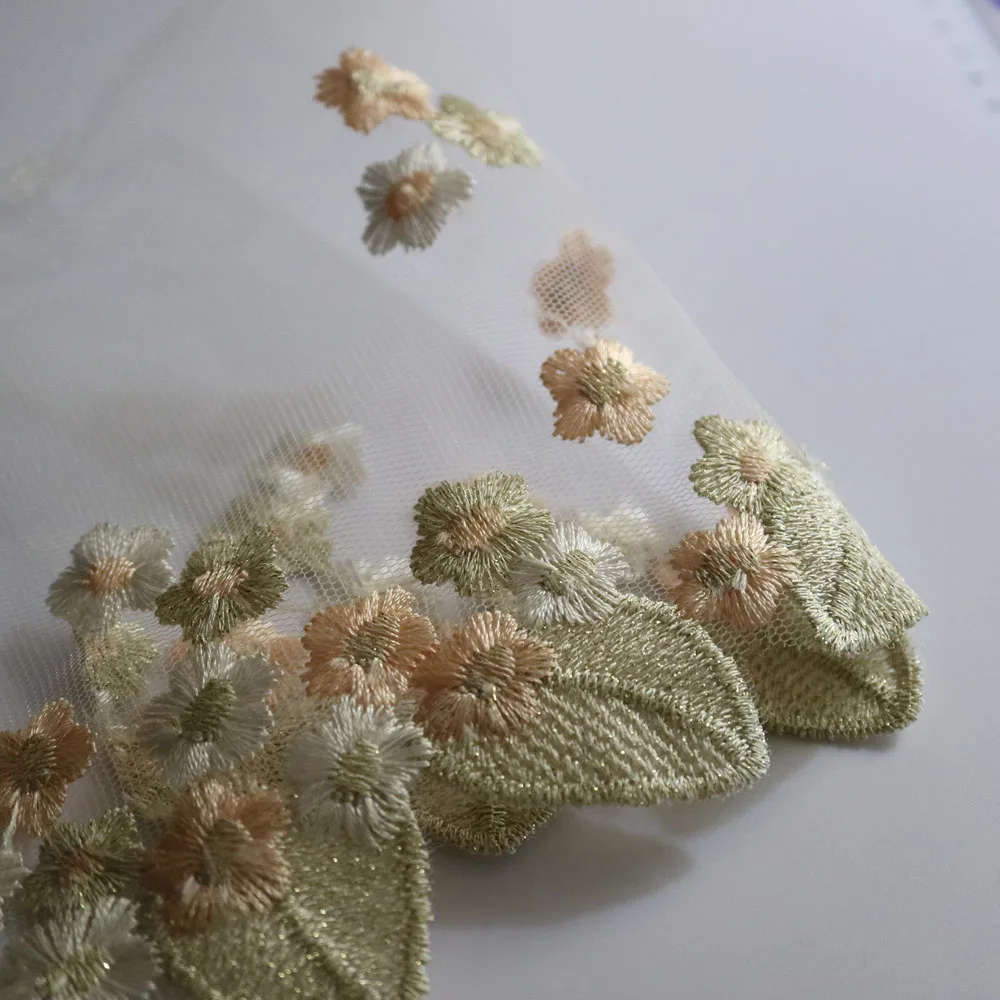 1 ярд вышивка цветок сливы кружевная отделка патчи для одежды цветочные