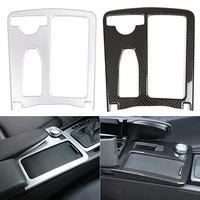 new auto styling carbon fiber multimedia armrest panel cover is suitable for mercedes benz w204 w212 c class e class modified