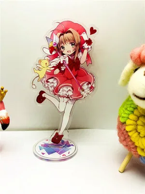 Аниме карта Captor брелок Kinomoto Sakura Li Syaoran милый забавный мультфильм акриловый брелок модная новинка персонализированные ювелирные изделия - Цвет: 2-2