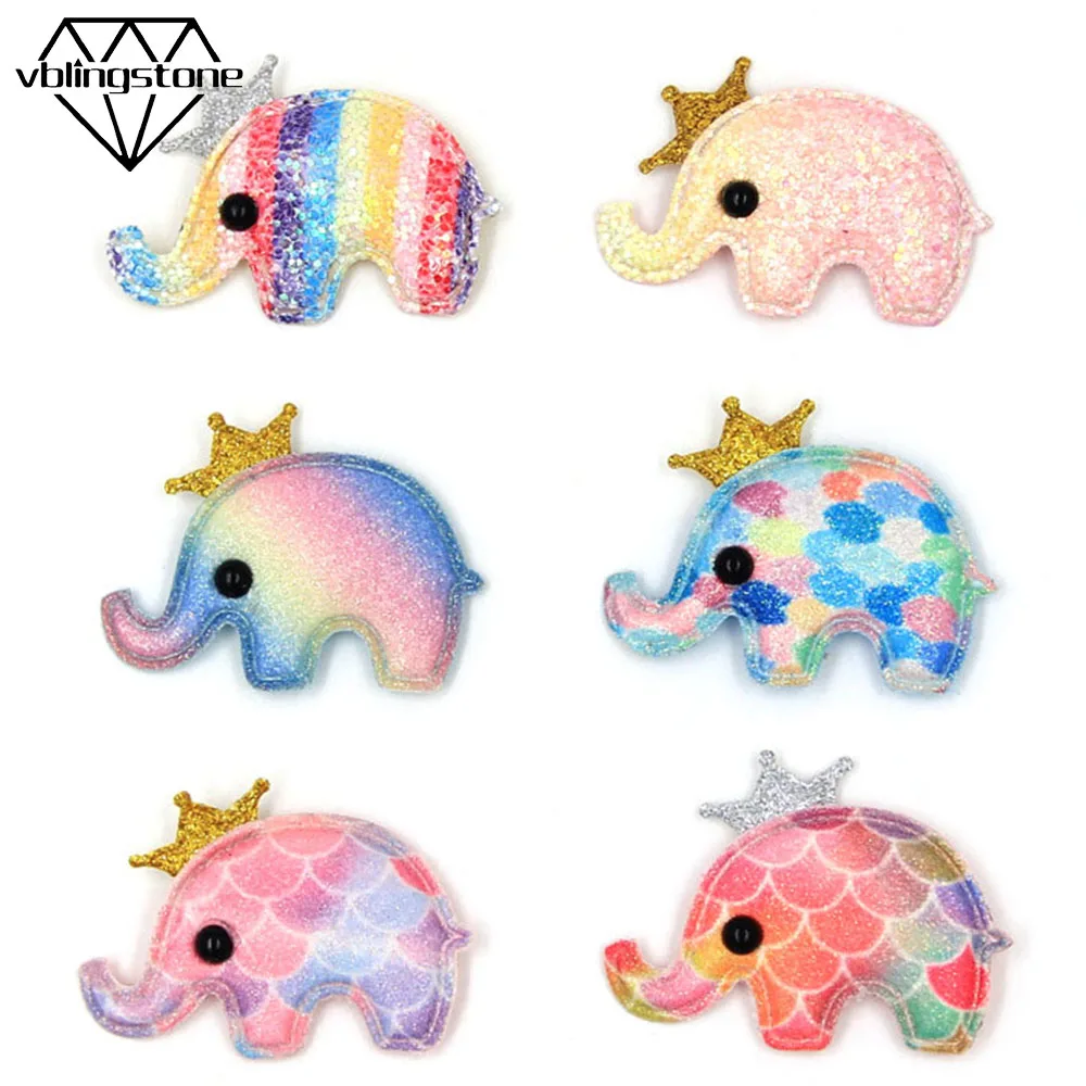 10 шт. нашивки со слонами милые с животными для детской одежды слоны короной