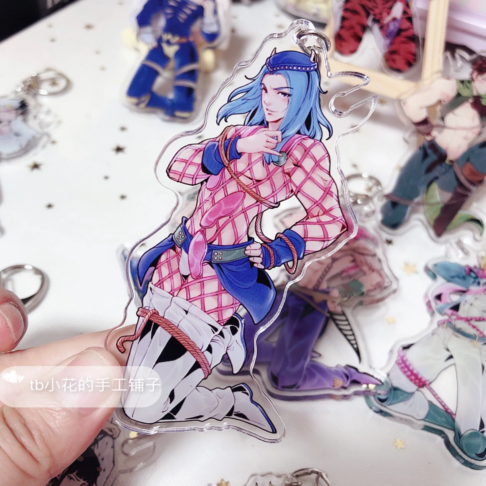 JOJO невероятное приключение Золотой ветер Narancia Ghirga Giorno Giovanna Сьерра-Леоне фигурка Косплей акриловый брелок Подвеска для ключей