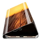 Роскошный умный зеркальный флип-чехол для телефона iPhone 12 11 Pro Max XR XS Max, кожаный чехол с подставкой для iPhone 6 7 8 Plus, чехлы