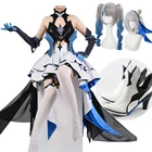 Костюм для косплея игры Honkai Impact 3 Bronya, женское сексуальное платье, элегантный боевой костюм, униформа для Хэллоуина, карнавала, полный комплект, обувь с париком