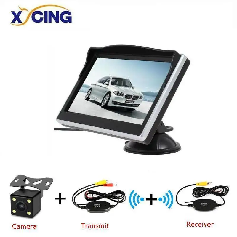 Monitor-Camera-TR XYCING 5 дюймов TFT lcd 800*480 HD экран автомобильный монитор с резиновой вакуумной чашкой кронштейн+ цветной задний вид автомобиля резервная камера - Цвет: Monitor-Camera-TR