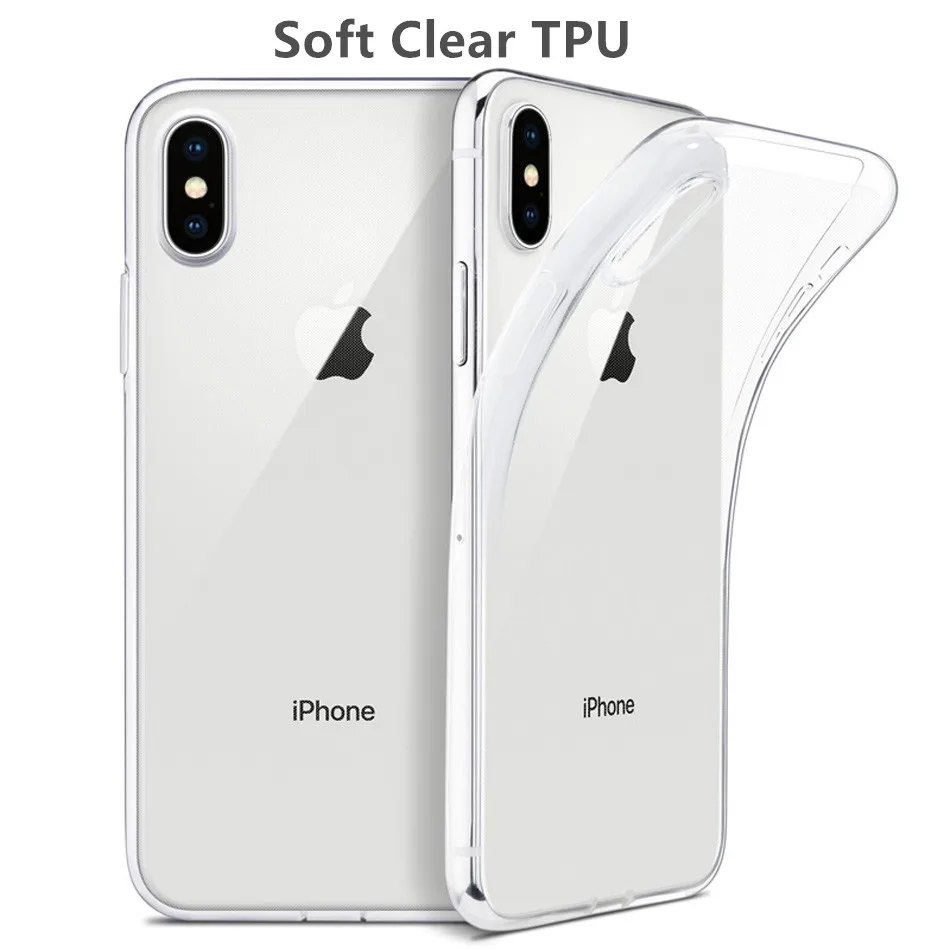 Transparent Роскошный Силиконовый противоударный чехол для iphone XR X XS Max 6 6S 7 8 Plus прозрачный мягкий модный iphone 11 PRO MAX чехол для телефона - Цвет: Transparent