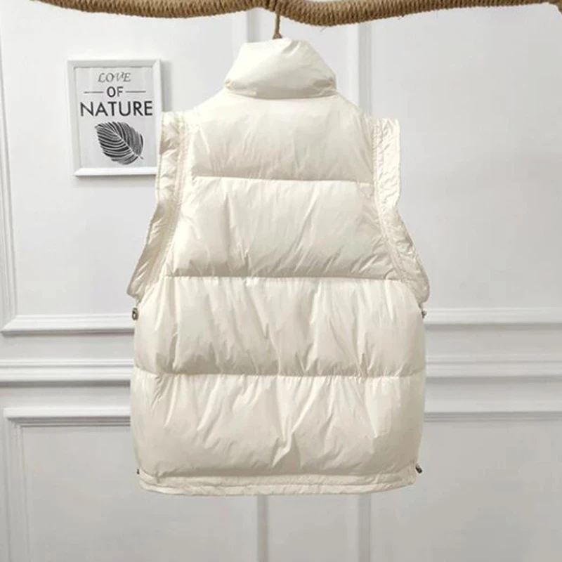 2023 Winter Duck Down Vest Women Ultra Light Oversize Waistcoat Autumn Casual Short Women's Sleeveless Jacket Female Parkas New