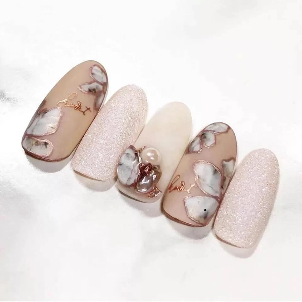 1 шт. модные мраморные 3D наклейки для ногтей во французском стиле mybormula