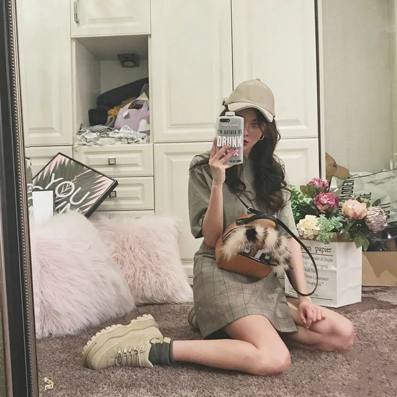 Обувь на платформе с круглым носком Цвет Черный Европейская мода женская обувь