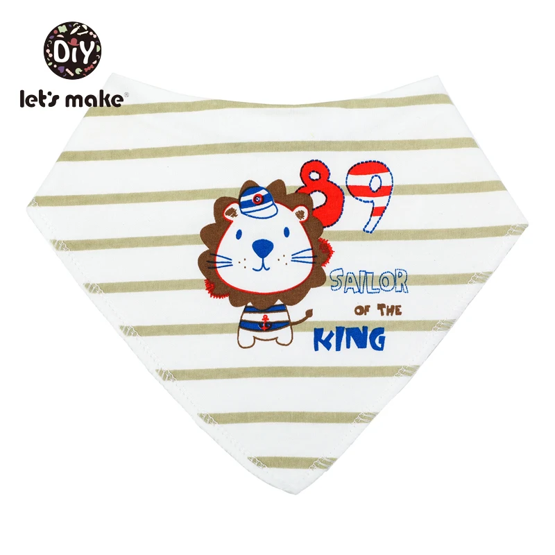 lion Let's Make/детские вещи, Детские нагрудники и салфетки для отрыжки, 1 предмет, хлопковый нагрудник, мультяшный силиконовый прорезыватель, не содержит бисфенола, детские вещи, одежда для кормления - Цвет: lion