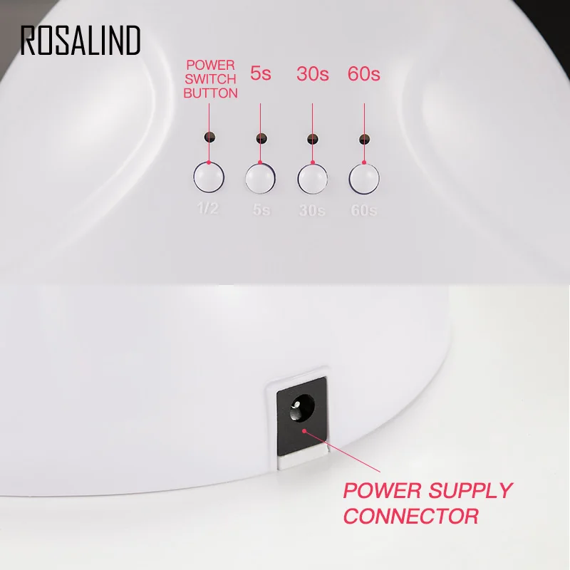ROSALIND Gel Nail Dryer 30 Leds Lamp 60W UV Sensor 5/30/60s Timer Quick Dry Nail Gel Lamp For Drying Nails Auto Sensor Tools