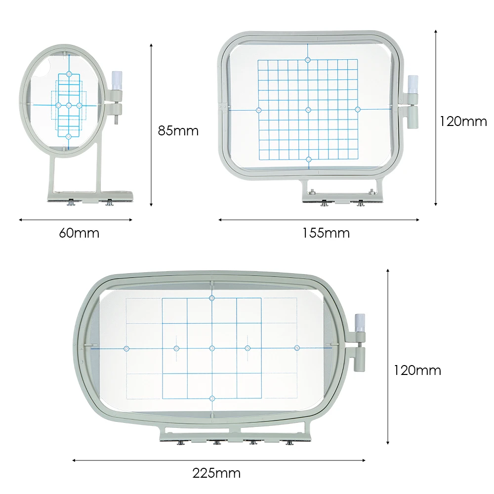 

New 3pcs/set Household Embroidery Machine Hoop Frame Set Sew Tech Hoops Sewing Machine Tools for Brother SE270D SE-350 SE-400