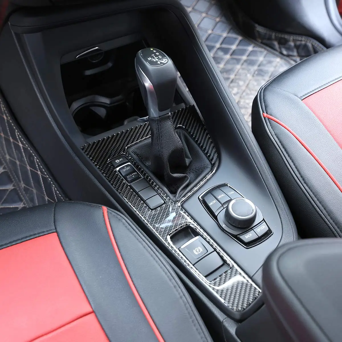 

Декоративная рамка для центральной консоли из мягкого углеродного волокна, отделка для BMW X1 F48 2016-2019 X2 F47 2018 2019