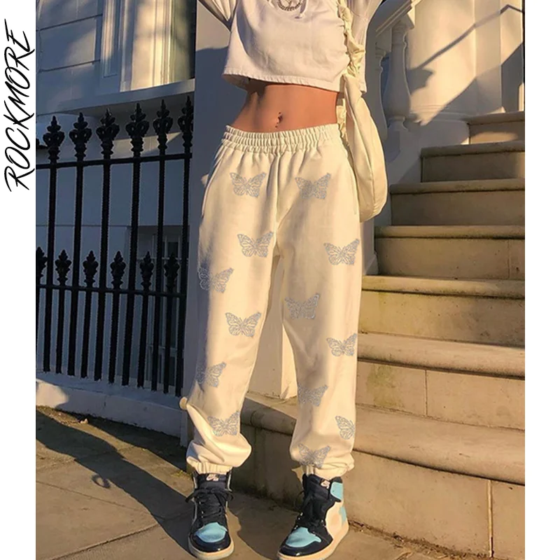 

Rockmore Cross Printed Sweatpants Oversized Streetwear Joggers Women Casual Cotton Harem Pants Vintage Baggy Trousers Sportswear