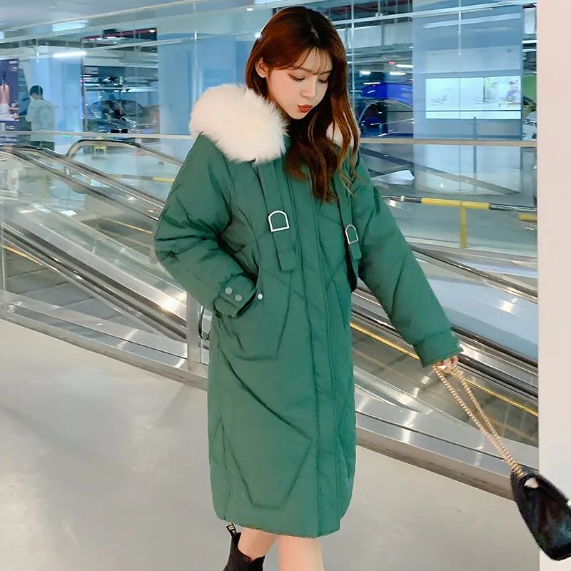 2019 осень и зима Новое поступление пуховик хлопок с капюшоном воротник толстый