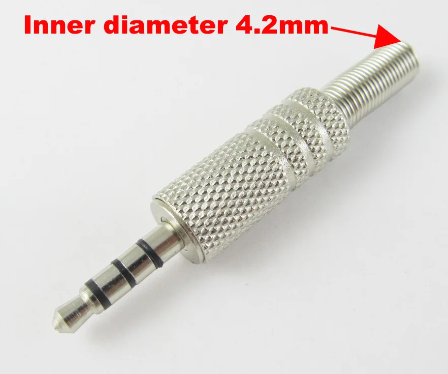 1 шт. Никель покрытием 1/8 &quot3 5 мм 4-полюсный автоматический 3 кольцевой аудио-видео