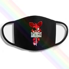 Kawaii FNAF плюшевые Фокси печать моющиеся дышащие многоразовые хлопковая маска для губ