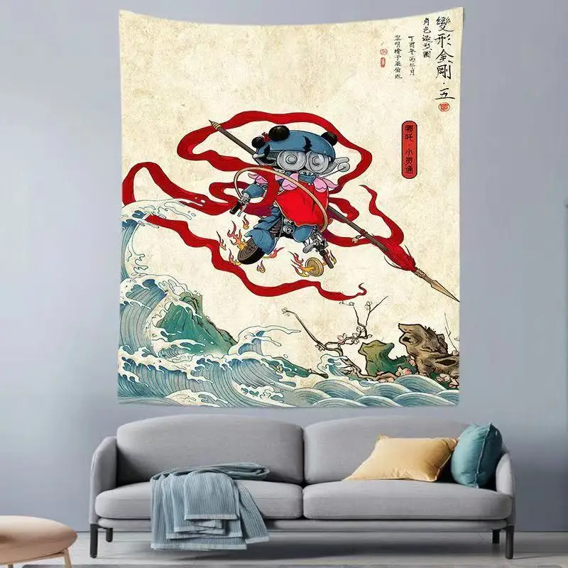 

Japanese ukiyoe tattoo pattern logo banner retro poster tapestry hanging painting wall hanging bar cafe wall home decoration