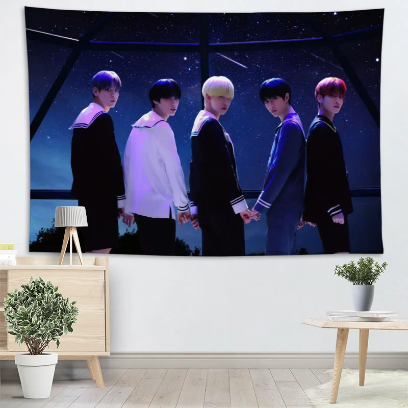 

High Quality Starboard KPOP Tapestry Wall Hanging Tapestries Cloth Fabric Print For Living Room Decorative Wall Blanket 2.25