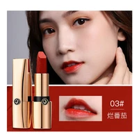 micro carved lipstick nourish lasting moisturizing waterproof sweat proof non stick cup 6 color beauty tools lip makeup 3 8g