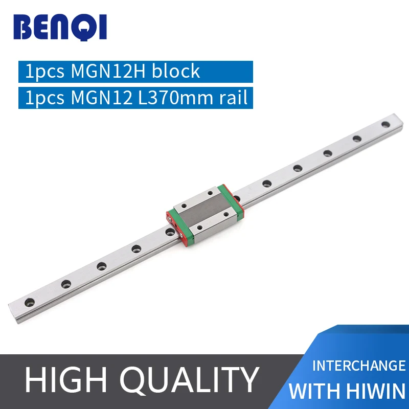 

Mgn12h линейная направляющая 1 шт. MGN12H блок + 1 шт. линейная направляющая MGN12-370 мм для 3d принтера Линейное движение Сделано в Китае Шанхай benqi
