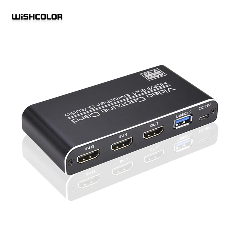 

Wishcolor NK-X6 Video Card HDMI-Compatible 2x1 Switcher & Audio Video Acquisition Card 4K HDR For Linux Windows OS X