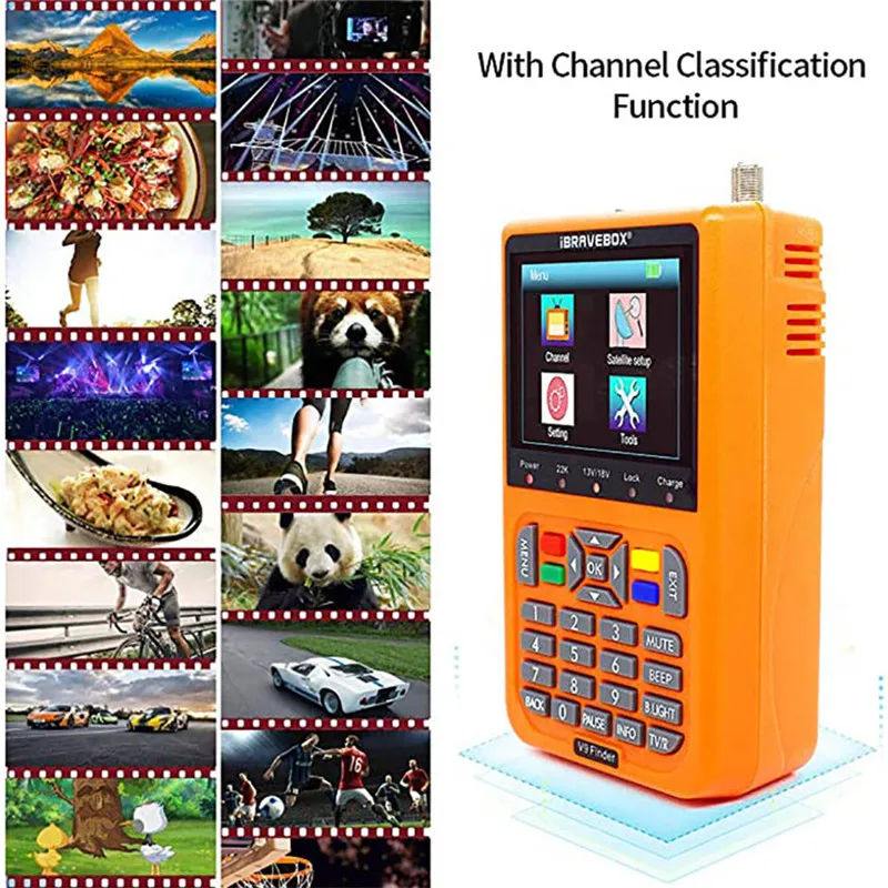 

V9 Finder DVB -S/S2 Satellite Finder 3.5 inch LCD Satellite Finder Digital Satellite Signal Finder Meter Full 1080P Satfinde
