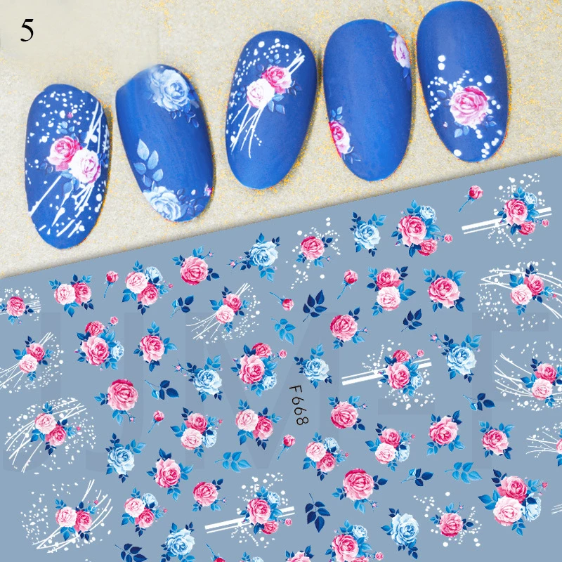 

Fashion Butterfly Flowers Sticker Nail Adhesive Sliders 3D Butterfly Flowers Nail Decoration Manicures Accessories Nail Foils