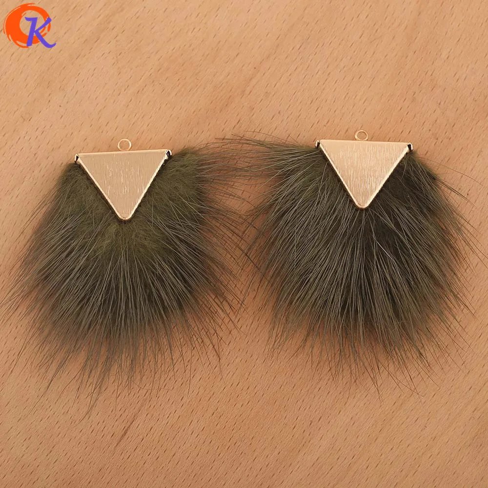 Dark Green Сердечный дизайн 10 шт 35*45 мм Аксессуары для ювелирных изделий/DIY кулон/изготовление сережек/ручной работы/пушистый эффект/амулеты/серьги фурнитура - Цвет: Dark Green