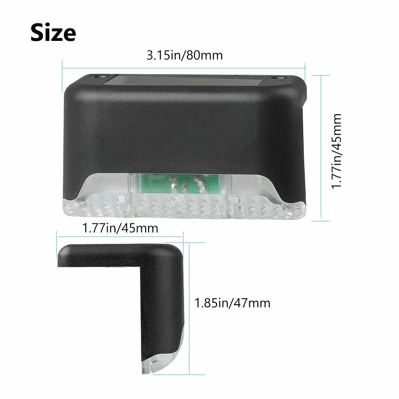 4/8PCS Solar Deck Lights Step Outdoor Waterproof Led Fence Lamp for Patio Stairs Garden Pathway Yard | Освещение