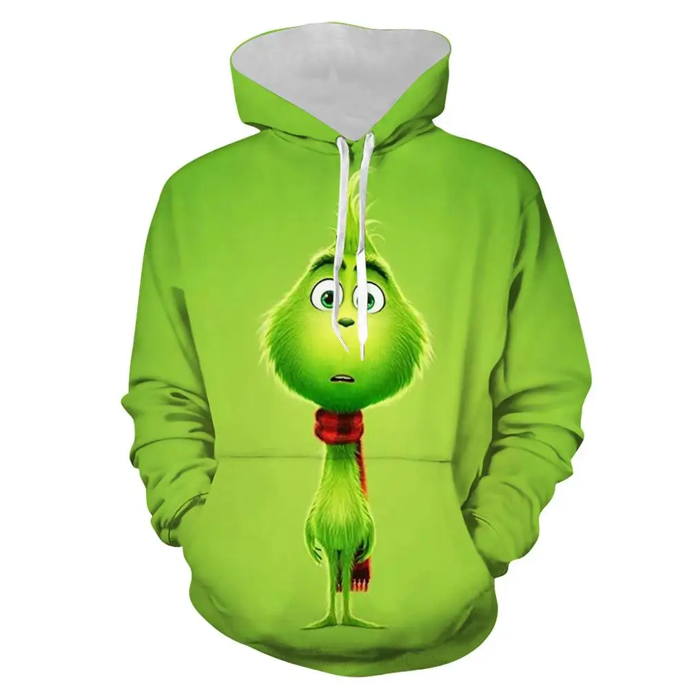 The Grinch Аниме толстовки Толстовка Губка Боб Косплей Костюм Губка Боб куртка Хэллоуин для мужчин и женщин Топ - Color: The Grinch