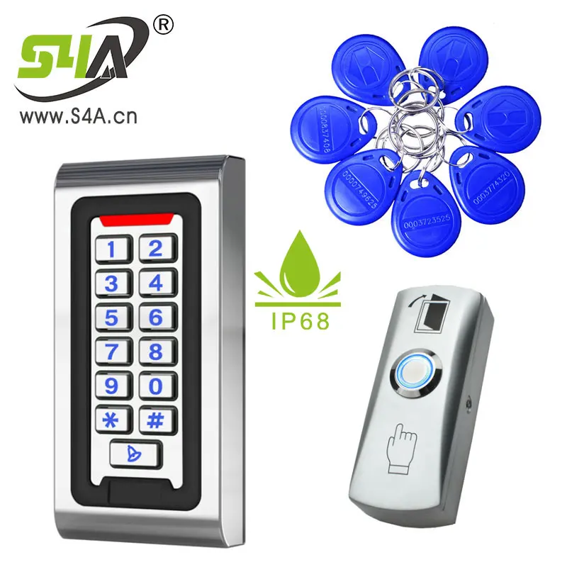 IP68 Водонепроницаемая автономная RFID металлическая клавиатура контроля доступа